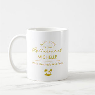Personalized Retirement With Gratitude And Pride Coffee Mug