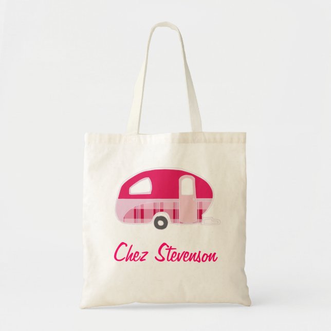 Personalized Retro Art Caravan Owners Canvas Bags (Front)