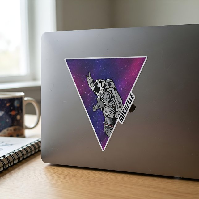 Personalized Retro Astronaut Name Purple Galaxy (Creator Uploaded)