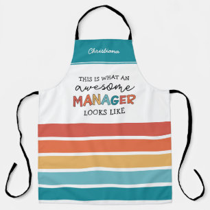 Personalized Retro Awesome Manager Funny Apron