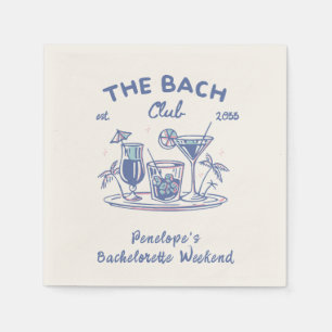 Personalized Retro Bachelorette Party Napkins Bulk