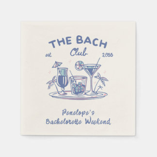 Personalized Retro Bachelorette Party Napkins Bulk