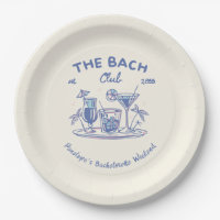 Personalized Retro Bachelorette Party Supply Plate