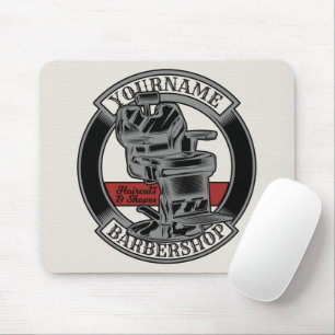 Personalized Retro BarberShop Barber Chair Salon  Mouse Pad