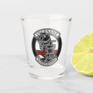 Personalized Retro BarberShop Barber Chair Salon Shot Glass