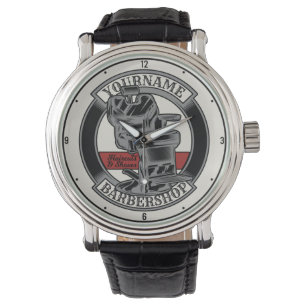 Personalized Retro BarberShop Barber Chair Salon  Watch