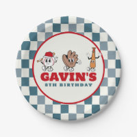 Personalized Retro Baseball Birthday Party