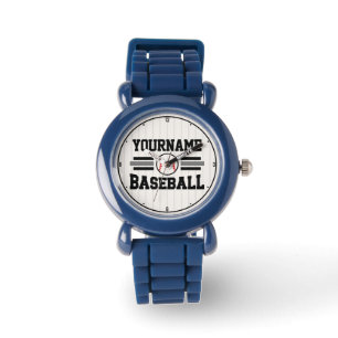 Personalized Retro Baseball Player NAME Team Watch