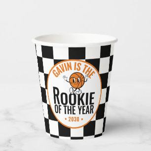 Personalized Retro Basketball Birthday Party Cute Paper Cups
