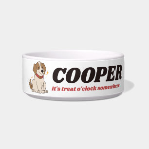 Personalized Retro Beagle Dog Lover Custom Text Bowl