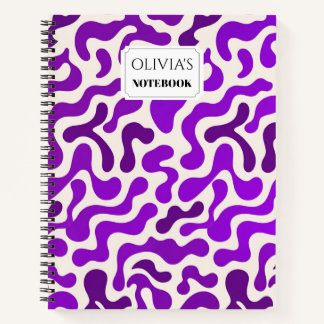 Personalized Retro Blob Spiral Notebook