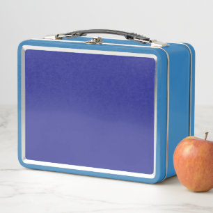Personalized Retro Blue Metal Lunchbox Gift
