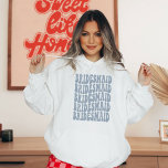 Personalized Retro Boho Dusty Blue Bachelorette Hoodie<br><div class="desc">Are you looking for a fun and unique way to celebrate your bachelorette party? Look no further than the dusty blue bridesmaid personalized custom bachelorette bridal party hoodie sweatshirt! This hoodie is perfect for any girl planning her big day. The bachelorette party outfit will stand out from the rest and...</div>