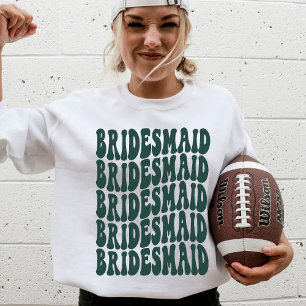 Personalized Retro Boho Emerald Green Bachelorette Sweatshirt