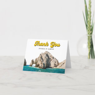 Personalized Retro Cabo Wedding Thank You Note