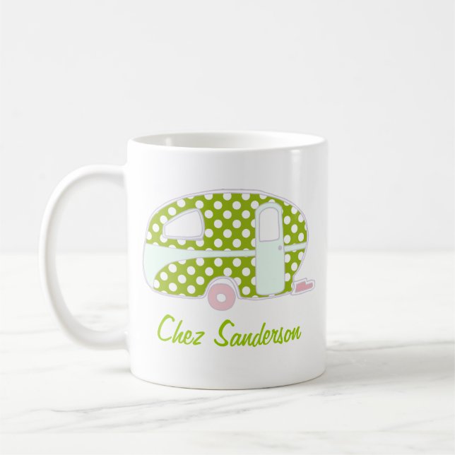Personalized Retro Caravan Art Mugs (Left)