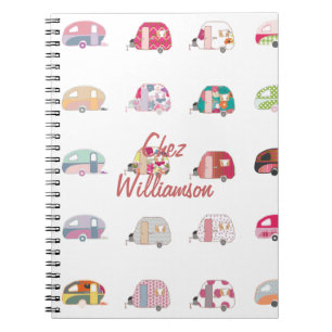 Personalized Retro Caravans Notebook