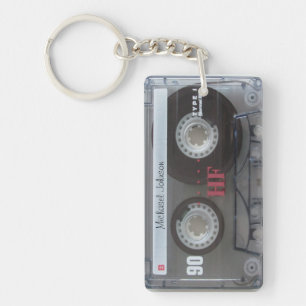 Personalized retro Cassette mix-tape Keychain
