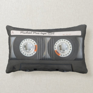 Personalized retro Cassette mix-tape Lumbar Pillow