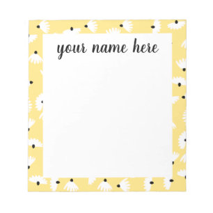 Personalized Retro Chamomile Notepad