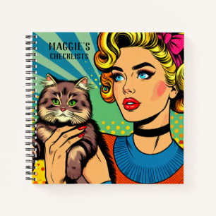 Personalized Retro Checklist Notebook