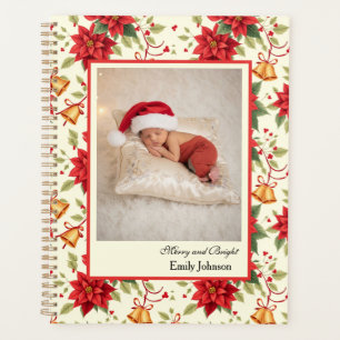 Personalized Retro Christmas Floral Stationery  Planner