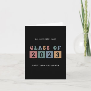 Personalized Retro Class of 2023 Graduation Cute Card