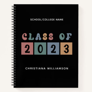 Personalized Retro Class of 2023 Graduation Cute Notebook
