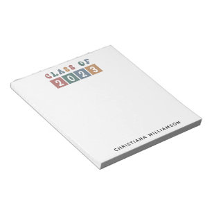 Personalized Retro Class of 2023 Graduation Cute Notepad