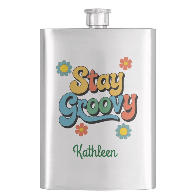 Personalized Retro Classic Flask (Front)