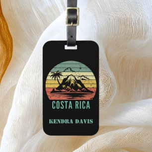 Personalized Retro Costa Rica Souvenir Luggage Tag