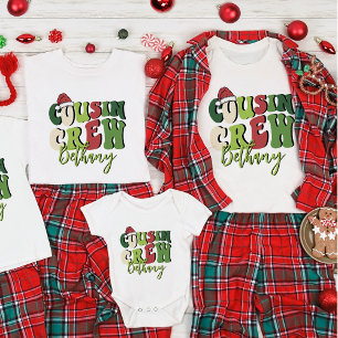 Personalized Retro Cousin Crew Christmas Matching Sweatshirt