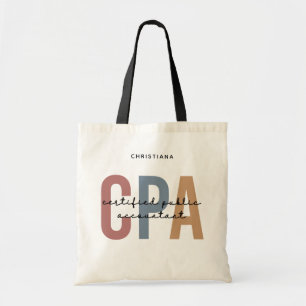 Personalized Retro CPA Certified Public Accountant Tote Bag