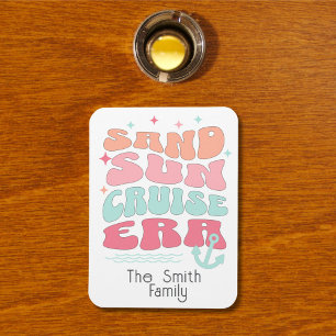 Personalized Retro Cruise Era Family Name Magnet