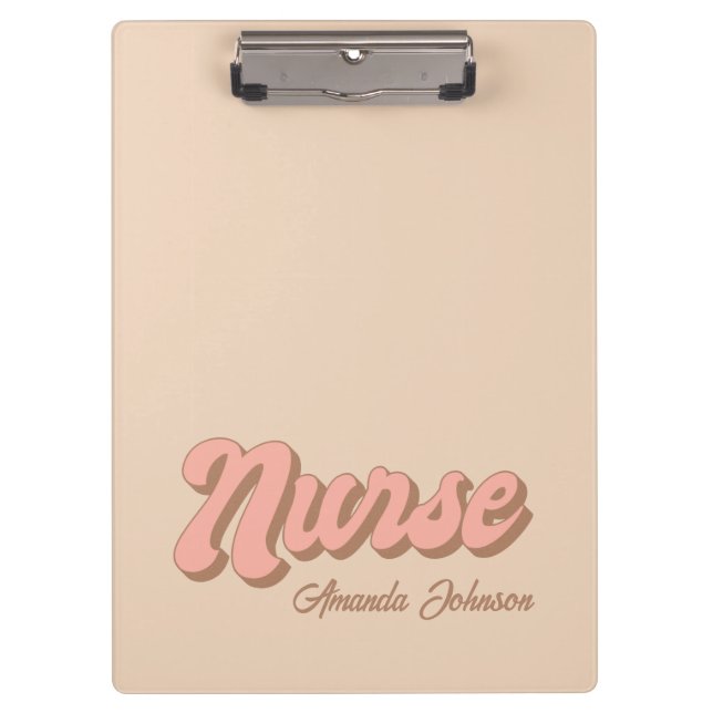 Personalized Retro Custom Clipboard For Nurse (Front)