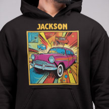 Personalized Retro Customizable Pop Art Car Lover