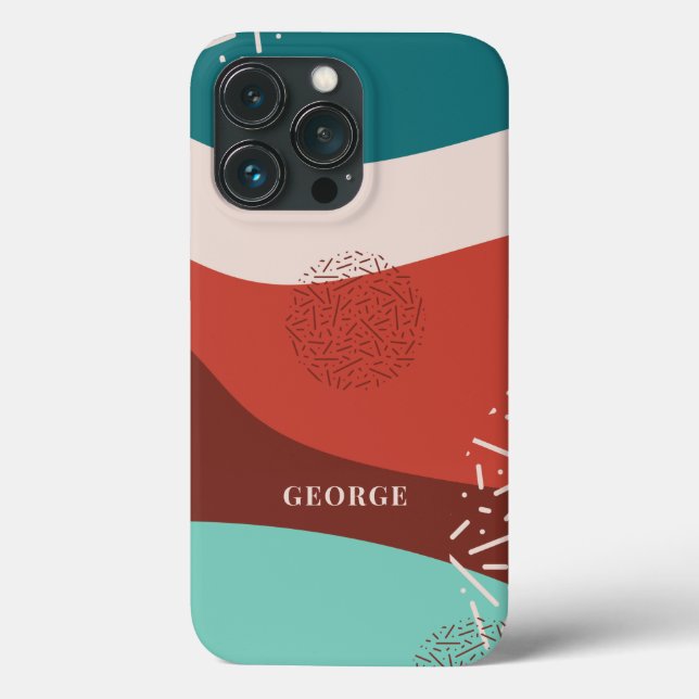 Personalized Retro Dad Birthday Name Monogram Case-Mate iPhone Case (Back)