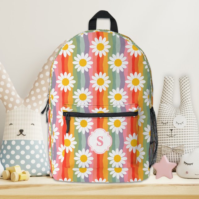 Personalized Retro Daisy Backpack (Creator Uploaded)