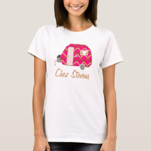 Personalized Retro Design Caravan Owner's T Shirt