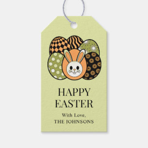 Personalized Retro Easter Bunny Gift Tag