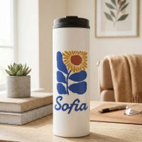 Personalized Retro Floral Daisy Custom Name Gift