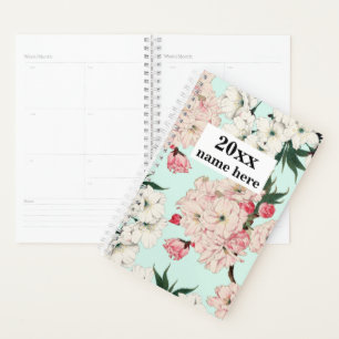 Personalized Retro Floral Planner