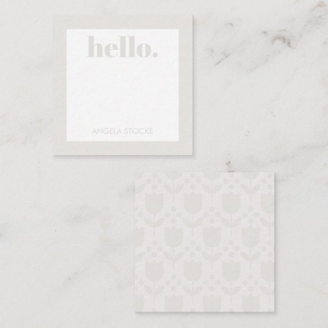 Personalized Retro Flower Card (Front/Back)