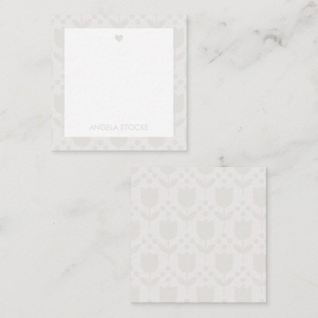 Personalized Retro Flower Card (Front/Back)