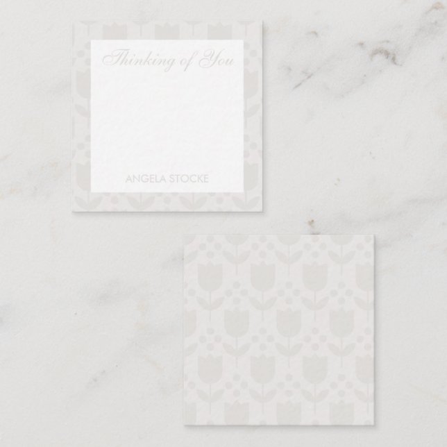 Personalized Retro Flower Card (Front/Back)