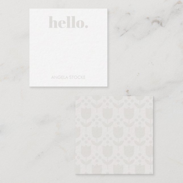 Personalized Retro Flower Card (Front/Back)