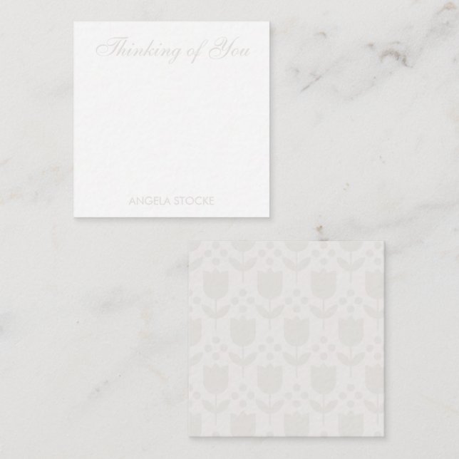 Personalized Retro Flower Card (Front/Back)