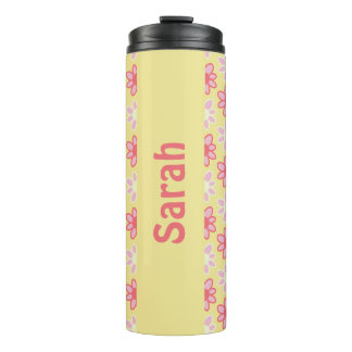 Personalized retro flower Thermal Tumbler