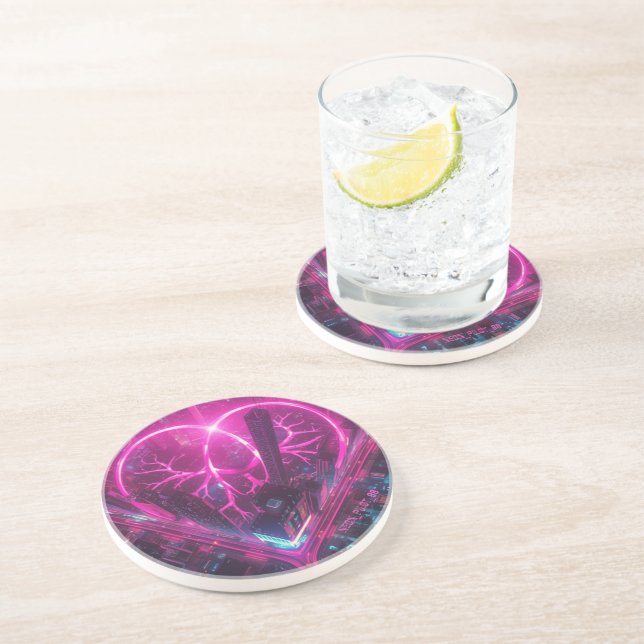Personalized Retro Gaming Mouse Mat Coaster (Side)