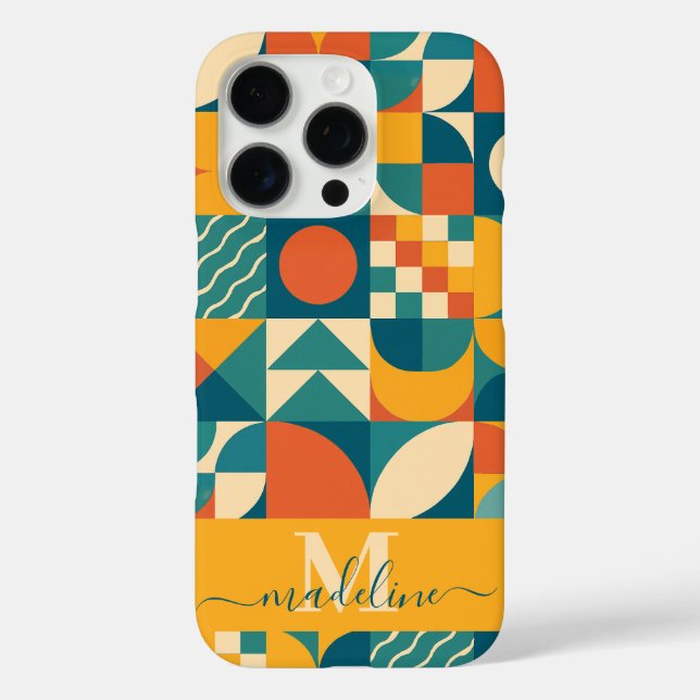 Personalized Retro Geometric Colourful  Case-Mate iPhone Case (Back)